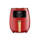 Metal Multifunctional Air  Fryer With Anti-skid Handle Household Non-fume Touch Screen 4.5l Large Capacity Smart Oven Bake Machine Red_U.S plug