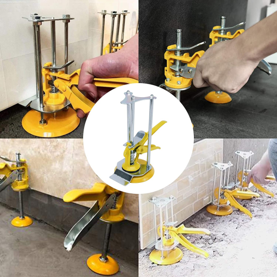 Metal Tile Height Adjuster Height Lifter Wall Ceramic Tile Leveling Regulator Yellow three-pillar