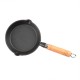 Mini Cast Iron Pan Frying Pan Thickened Mini Kitchen Egg Pan with Wooden Handle 10cm