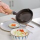 Mini Cast Iron Pan Frying Pan Thickened Mini Kitchen Egg Pan with Wooden Handle 13cm