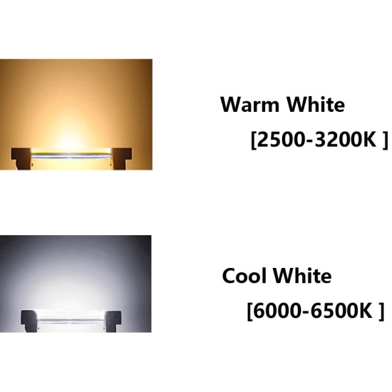 Mini Dimmable Glass R7S LED Lamp 5W 78mm/10W 118mm COB Bulb Replace Halogen Lamp Warm White_220V