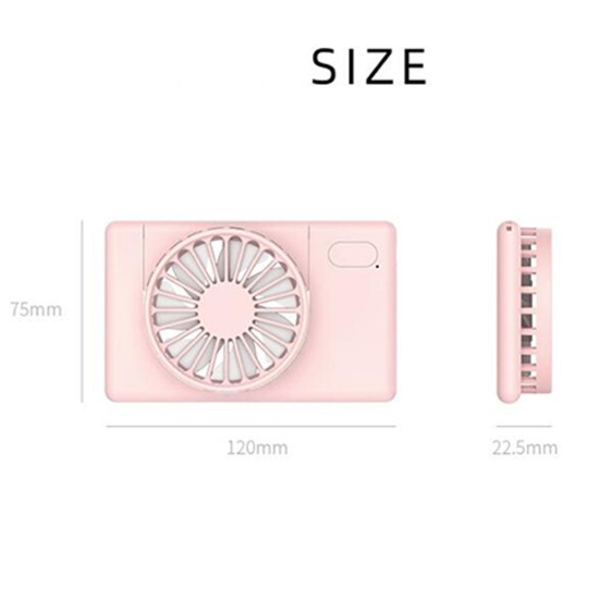 Mini Fan USB Charging Travel Hanging Neck Mini Summer Handheld Portable Desktop Fan Pink_.120X75X22.5mm