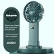 Mini Handheld Fan Led Display Usb Charging Portable Large Wind Small Fan For Summer Outdoor Sport Starry Blue [4000mA]