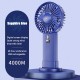 Mini Handheld Fan Led Display Usb Charging Portable Large Wind Small Fan For Summer Outdoor Sport Starry Blue [4000mA]