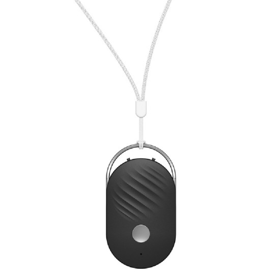 Mini Hanging Neck Negative  Ion Air Purifier Portable Pm2.5  Formaldehyde Removal  Necklace black