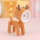 Mini Led Night Light Cartoon Table Lamp Ornaments Desktop Mobile Phone Bracket Deer Shape Orange