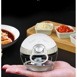 Mini Manual Fruit Vegetable Chopper Hand Pull Food Cutter Grinder Garlic Ginger Pepper Shredder Tool 1*cutter+1*blade