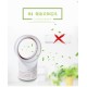 Mini Portable Desktop Bladeless Fan Cute No Fan-Leaf Cooler Cooling Fan for Office Study White (US regulations)