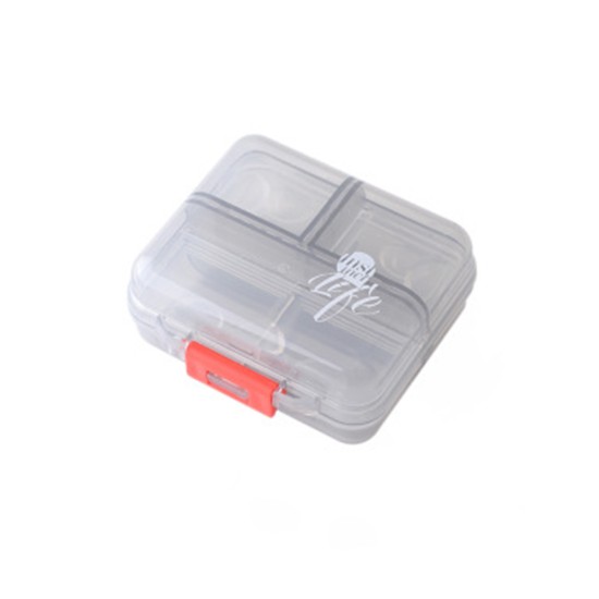 Mini Portable Pill Box Organizer Small Week First Aid Kit for Travel gray