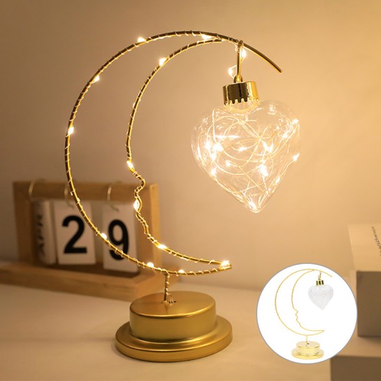 Moon Love Stars Decorative Lamp Energy Saving Night Light Desk Lamp Birthday Gift for Home Decorations love