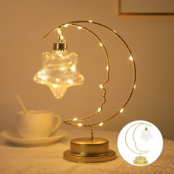 Moon Love Stars Decorative Lamp Energy Saving Night Light Desk Lamp Birthday Gift for Home Decorations star