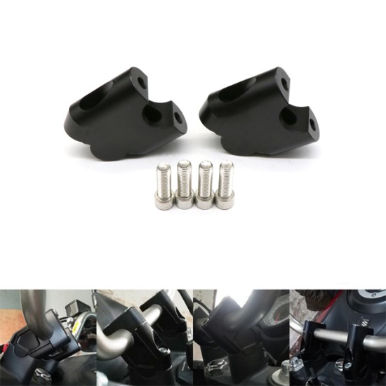 Motorcycle Handlebar Risers Adapter Bar Lift for SUZUKI DL250/650/1000 V-STORM black