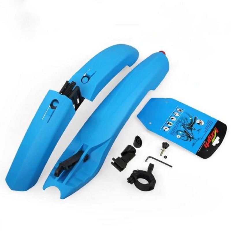 Mountain Bike Mud Guard with Tail Light 26 Inch Plastic Adjustable Rain Guarder blue_Lighted mud board Mountain Bike Mud Guard with Tail Light 26 Inch Plastic Adjustable Rain Guarder blue_Lighted mud board