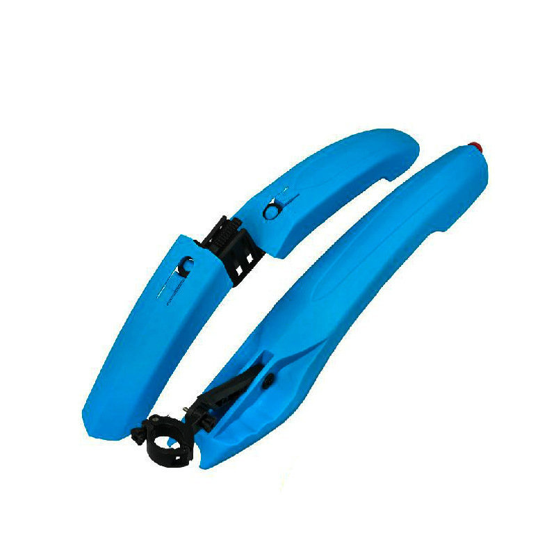 Mountain Bike Mud Guard with Tail Light 26 Inch Plastic Adjustable Rain Guarder blue_Lighted mud board Mountain Bike Mud Guard with Tail Light 26 Inch Plastic Adjustable Rain Guarder blue_Lighted mud board