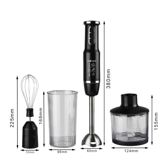 Multifunction Mini Handheld Electric Whisk Mixer Egg Cream Stirrer Beaters Infants Complementary Food black