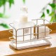 Multifunction Stainless Steel Sponge Holder Sink Drain Shelf Storage Organizer Rack white