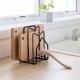 Multifunctional Cutting  Board  Rack Kitchen Tableware Holder Household Organizer black