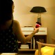 Mushroom Table Lamp Portable Rechargeable Stepless Dimming Night Light Baby Feeding Night Lights Red