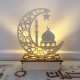 Muslim Eid LED Wood Lamp Festival Moon LED Decoration Star Prayer Shape  Moon Mosque