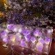 Natural Amethyst Decorative Lights Crystal String Lights Hanging Ornament Cold White