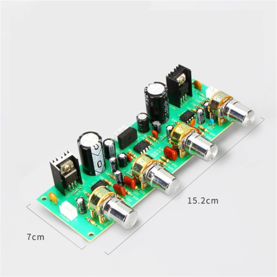 Ne4558 Amplifier Motherboard Pre-fever Tuning Board Dual AC12-15V Treble Bass Master Volume Control Board