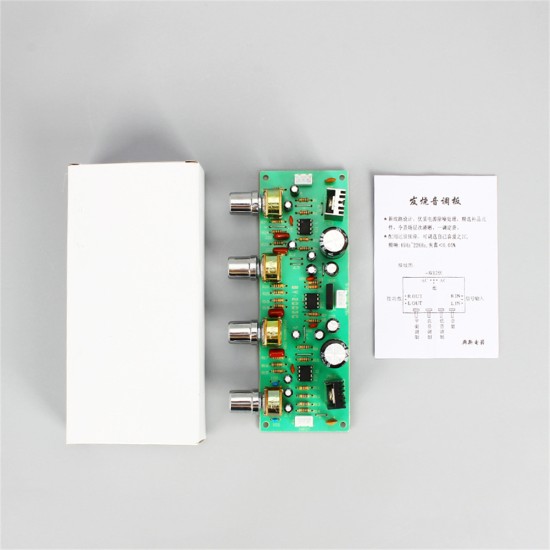 Ne4558 Amplifier Motherboard Pre-fever Tuning Board Dual AC12-15V Treble Bass Master Volume Control Board