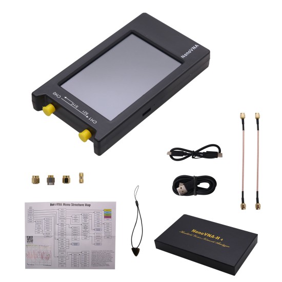 Network Antenna Analyzer NanoVNA-H4 10KHz~1.5GHz VNA 4inch LCD 1950MAh Battery HF VHF UHF UV Vector  4.0 inches