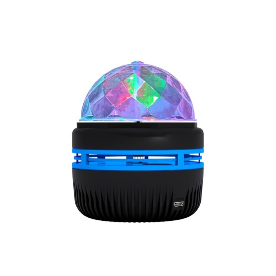 Novelty USB Charging RGB Projector  Lamp Automatically Rotating Led Night Light For Home Children Bedroom Decoration Magic Lights Black crystal