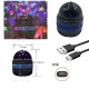 Novelty USB Charging RGB Projector  Lamp Automatically Rotating Led Night Light For Home Children Bedroom Decoration Magic Lights Black starry sky