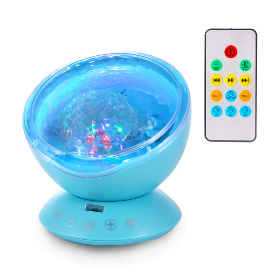 Ocean Wave Music Projector LED Night Light Blue