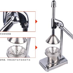 Orange Stainless Steel Juice Press Manual Lemon Pomegranate Citrus Juicer Hand-pressed Juicer Silver