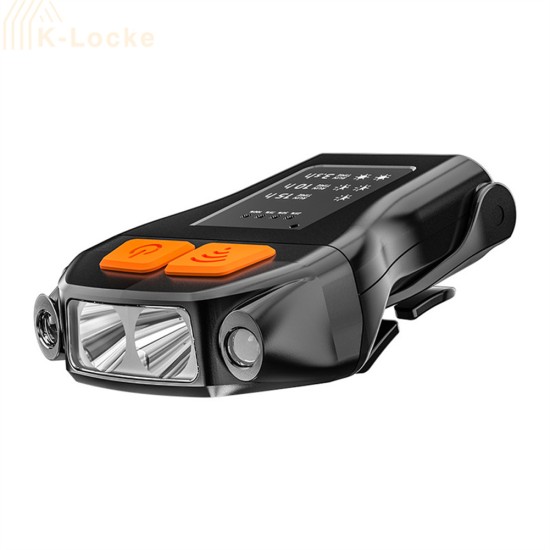 Outdoor Clip Cap Light Portable Waterproof USB Charging Smart Sensor Head Lamp Fishing Flashlight