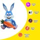 Outdoor Easter  Inflatable  Model 1.2m Easter Cartoon Rabbit-shaped Led Lights For Party Yard Lawn Garden Holiday Venue Layout US Plug