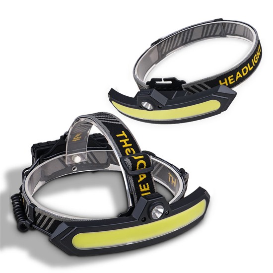 Outdoor Headlamp Type-c Rechargeable Waterproof Led Cob Strong Light Head Lamp