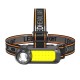 Outdoor Led Headlamp USB Rechargeable Head-mounted Flashlight Torch Cob Head Light for Hiking Camping