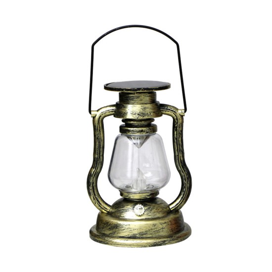 Outdoor Led Solar Lamp Retro Creative Kerosene Lamp Hanging Emergency Light for Picnic Silver