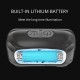 Outdoor Mini Led Headlight Portable Super Bright USB Charging Head-mounted Flashlight Black Induction