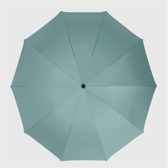 Outdoor Mini Umbrella With Led Light 10 Ribs Portable Lightweight Folding Sun Rain Umbrella Vinyl Mist Green