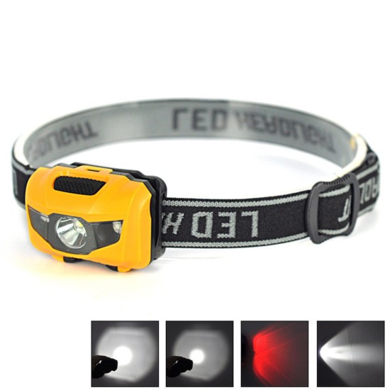 Outdoor Portable Headlamp 170 Degree Wide Range Adjustable Headlight For Fishing Tourism Hiking White