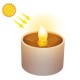 Outdoor Solar Candle Light Flameless IP42 Waterproof Induction Night Lamps for Garden Yard 6pcs