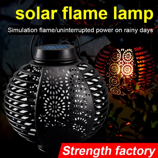 Outdoor Solar Lantern Lights IP65 Waterproof Hanging Decorative Light for Garden Patio Courtyard Lawn Red