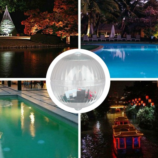 Outdoor Solar Led Floating Light Garden Pond Pool Lamp Rotating RGB Color Changing Light