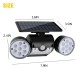 Outdoor Solar Light Folding Rotating Double Head 30led Motion Sensor