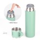 Outdoor Vacuum Cuo for Women Men Large Capacity 304 Stainless Steel Travel Portable Kettle Cup 500ML Black-insulation cup (cover cup dual-use)