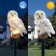 Owl Shape Solar-Powered Lawn Lamp for Outdoor Yard Garden Lighting Decoration warm light