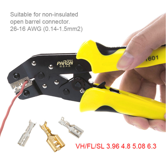 PARON JX-1601-08 Pliers Wire Crimpers Engineering Ratchet Terminal Crimping Pliers JX-48B 3.96 to 6.3mm