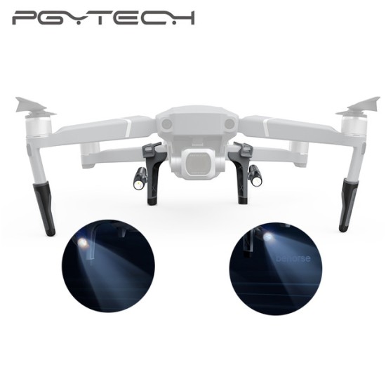 PGYTECH LED Landing Gear Extension Legs Holder Extended Skeletons Headlamp Set for DJI Mavic 2 Pro/Zoom Protector