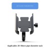 Phone Holder Sturdy Motorcycle Bike Handlebar Phone Mount With Silicone Cushion Suitable For 4-7 Inch Phones 20-30mm Handlebar silver handlebar Phone Holder Sturdy Motorcycle Bike Handlebar Phone Mount With Silicone Cushion Suitable For 4-7 Inch Phones 20-30mm Handlebar silver handlebar