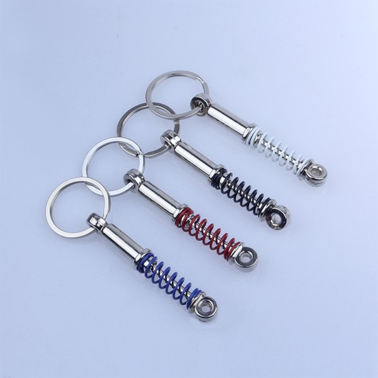 Piston Shock Absorber Shape Key Chain Decoration Key Chain Pendant white