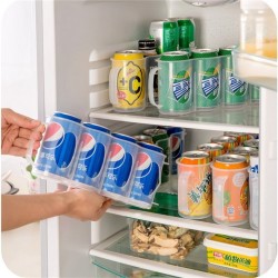 Plastic Beer Soda Can Storage Holder for Refrigerator Fridge Organizer Rack Kitchen Space Saver Holders 29.5 * 7 * 10.5CM